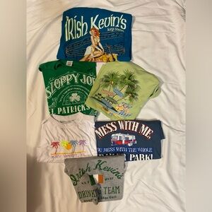 Multiples Men's Short Sleeve Tees - Green, Blue, White, Gray, Tan